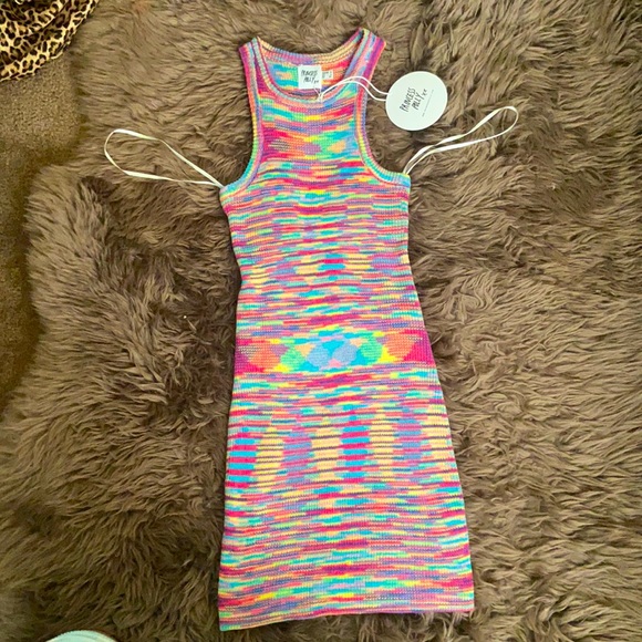 princess polly elish dress New Princess PolLy Elish Mini Dress Size 6 Green Striped Wiggle Bodycon Knit